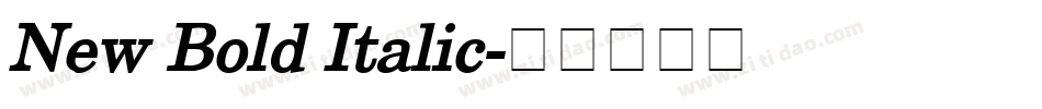 New Bold Italic字体转换